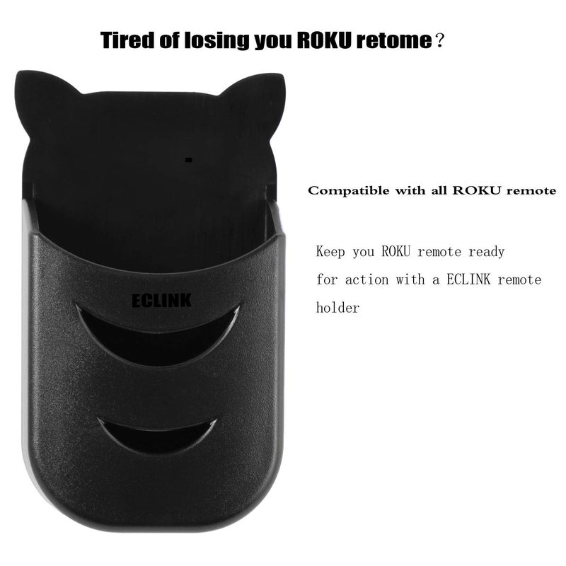ECLINK Universal Remote Holders for TCL/ Hitachi/ LG/ Sharp/ Insignia/ Sanyo/ Hisense/ Toshiba/ Element/ RCA Roku Remote Black (2 Pack) - Image 4